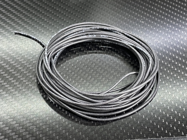 Motor wire black 0,5mm x1 Meter - Silicon Hi Flex,  Soft/flexible